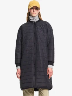 Manteau long réversible - Noir
