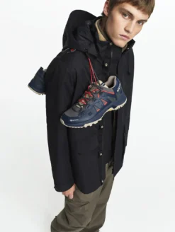 Manteau MTD™ court impérméable en cotton de twill à capuche amovible T-KIT™ - Noir
