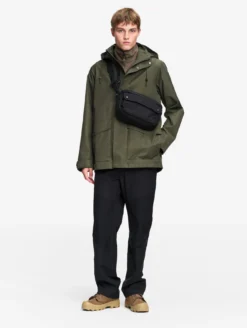 Manteau MTD™ court impérméable en cotton de twill à capuche amovible T-KIT™ - Kaki