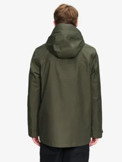 Manteau MTD™ court impérméable en cotton de twill à capuche amovible T-KIT™ - Kaki