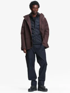 Manteau MTD™ court impérméable en cotton de twill à capuche amovible T-KIT™ - Marron