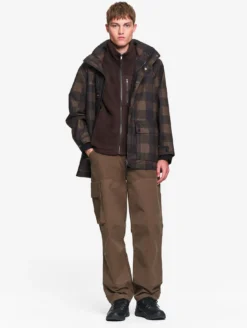 Manteau MTD™ imprimé carreaux T-KIT™ - Marron