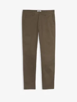 Pantalon chino taille mi-haute en coton - Beige