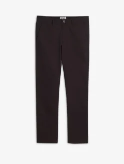 Pantalon chino taille mi-haute en coton - Noir