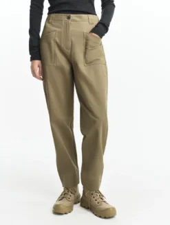 Pantalon coupe carotte - Marron