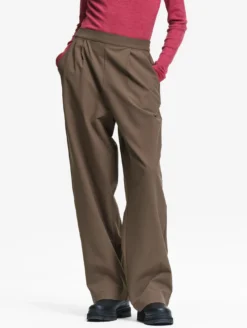 Pantalon taille haute Dry Fast™ jambes larges à pinces - Marron