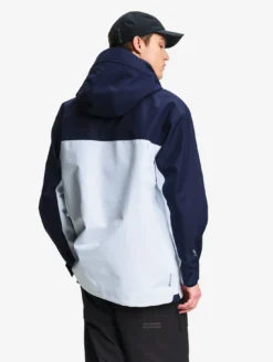 Parka courte à poches multiples avec capuche amovible GORE-TEX® - Blanc