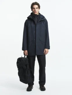 Parka GORE-TEX® longue 2 couches avec capuche T-KIT™ - Bleu