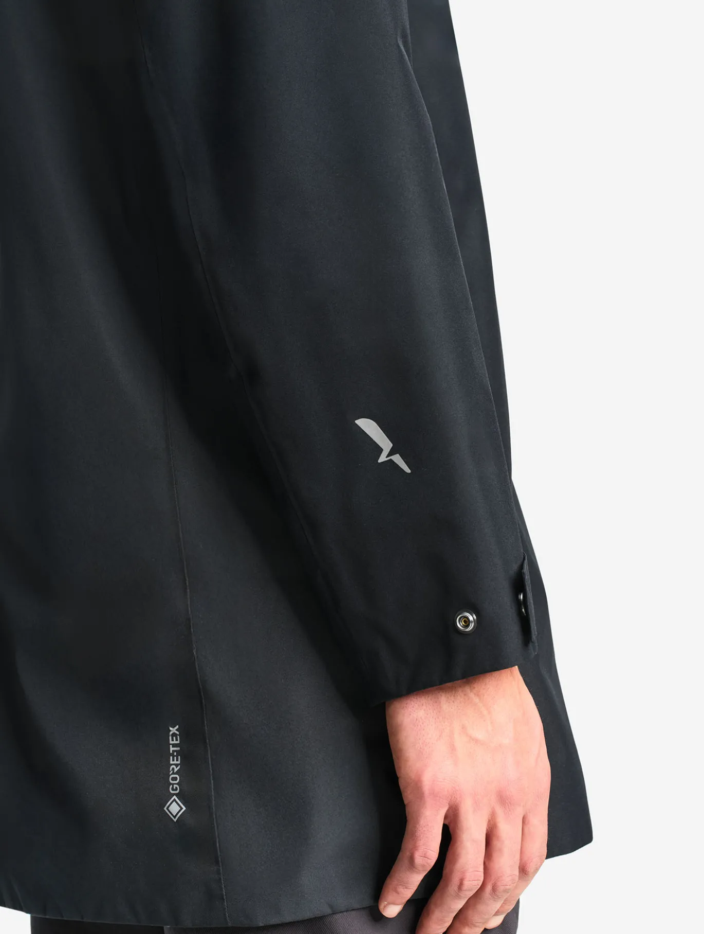 Parka GORE-TEX® longue 2 couches avec capuche retractable - Noir