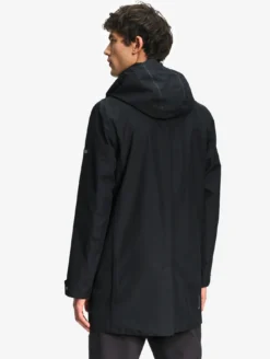 Parka GORE-TEX® longue 2 couches avec capuche retractable - Noir