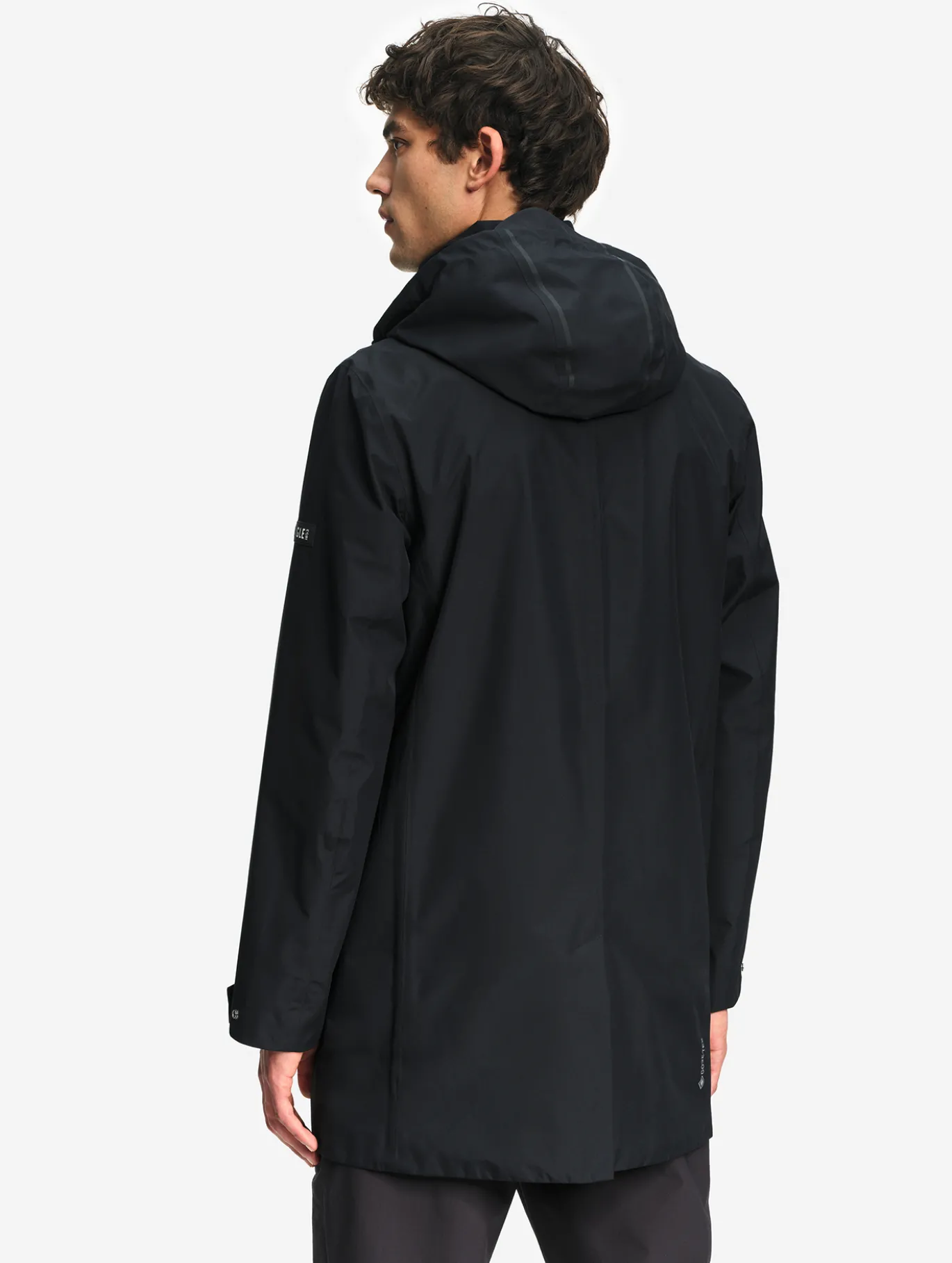 Parka GORE-TEX® longue 2 couches avec capuche retractable - Noir