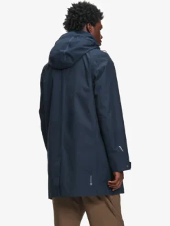 Parka GORE-TEX® longue 2 couches avec capuche retractable - Bleu