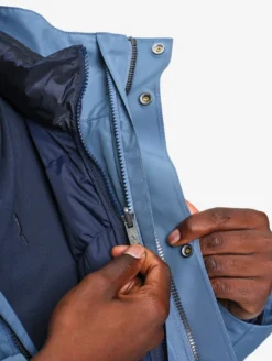 Parka GORE-TEX® longue 2 couches avec capuche T-KIT™ - Bleu