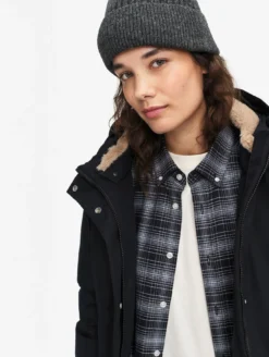 Parka GORE-TEX® mi-longue ajustée - Noir