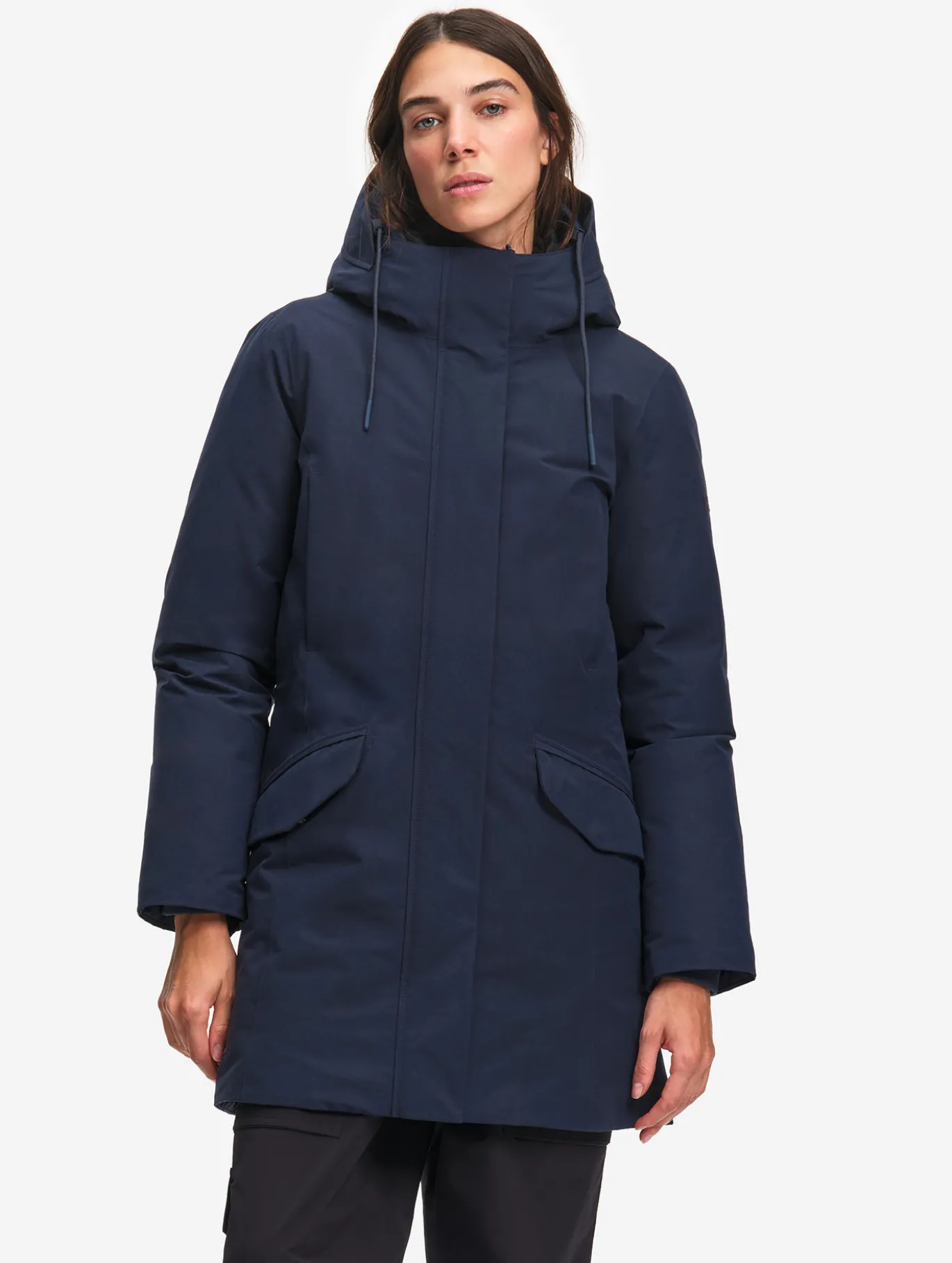 Parka GORE-TEX® mi-longue ajustée - Bleu