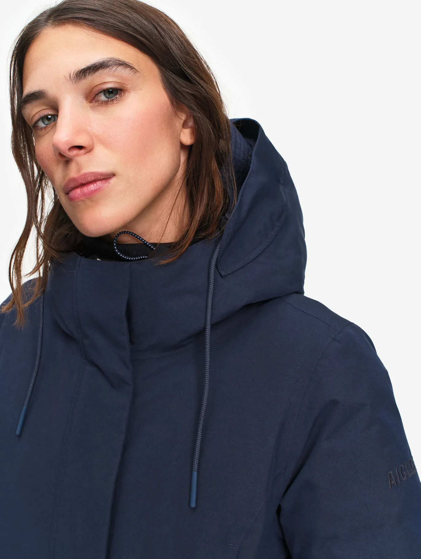 Parka GORE-TEX® mi-longue ajustée - Bleu