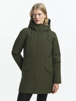 Parka GORE-TEX® mi-longue ajustée - Kaki