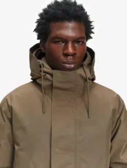 Parka GORE-TEX® ultra chaude en duvet et plume mi-longue - Marron
