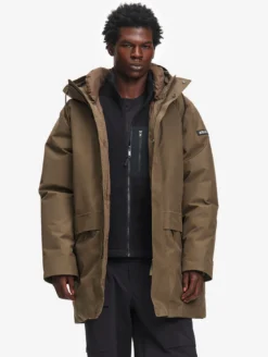 Parka GORE-TEX® ultra chaude en duvet et plume mi-longue - Marron