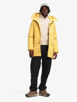 Parka GORE-TEX® ultra-chaude longue à capuche matelassée - Jaune