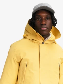 Parka GORE-TEX® ultra-chaude longue à capuche matelassée - Jaune