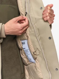 Parka GORE-TEX® ultra-chaude longue à capuche matelassée - Beige