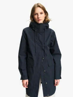 Parka longue à capuche GORE-TEX® - Bleu