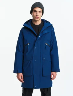 Parka longue d'hiver MTD™, multi-poches - Bleu