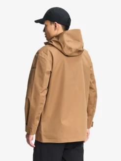 Parka MTD™ 3 couches toucher coton mi-longue à capuche - Marron