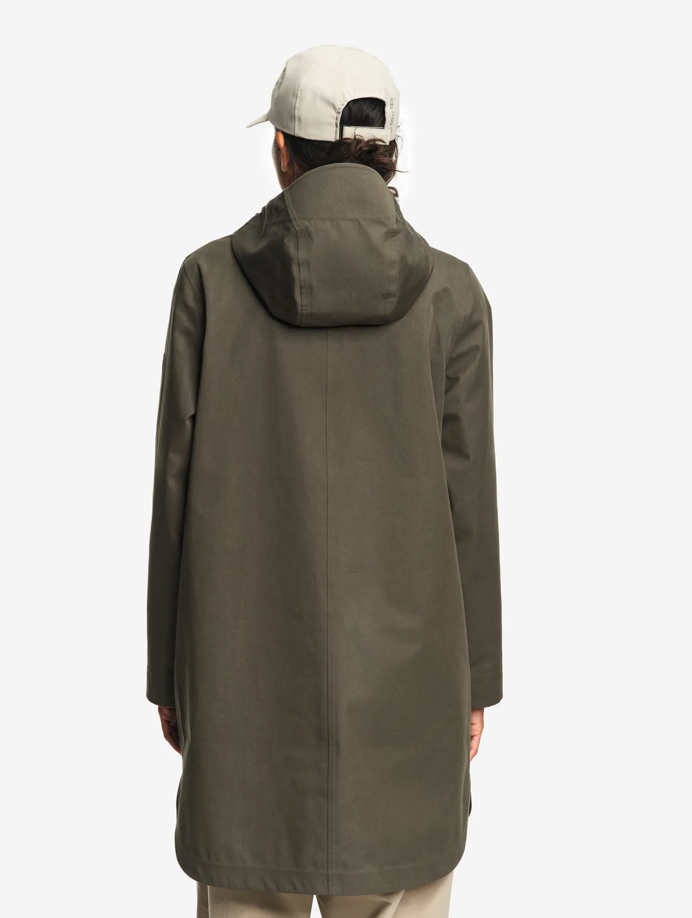 Parka MTD™ 3 couches toucher coton longue imperméable avec fentes - Kaki