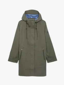 Parka MTD™ 3 couches toucher coton longue imperméable avec fentes - Kaki