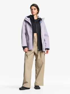 Parka MTD™ 3 couches toucher coton courte et évasée - Violet