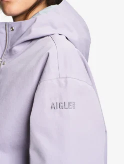 Parka MTD™ 3 couches toucher coton courte et évasée - Violet