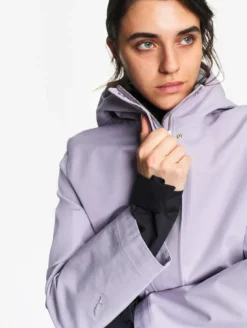 Parka MTD™ 3 couches toucher coton courte et évasée - Violet