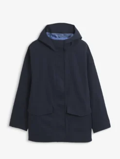 Parka MTD™ 3 couches toucher coton courte et évasée - Bleu