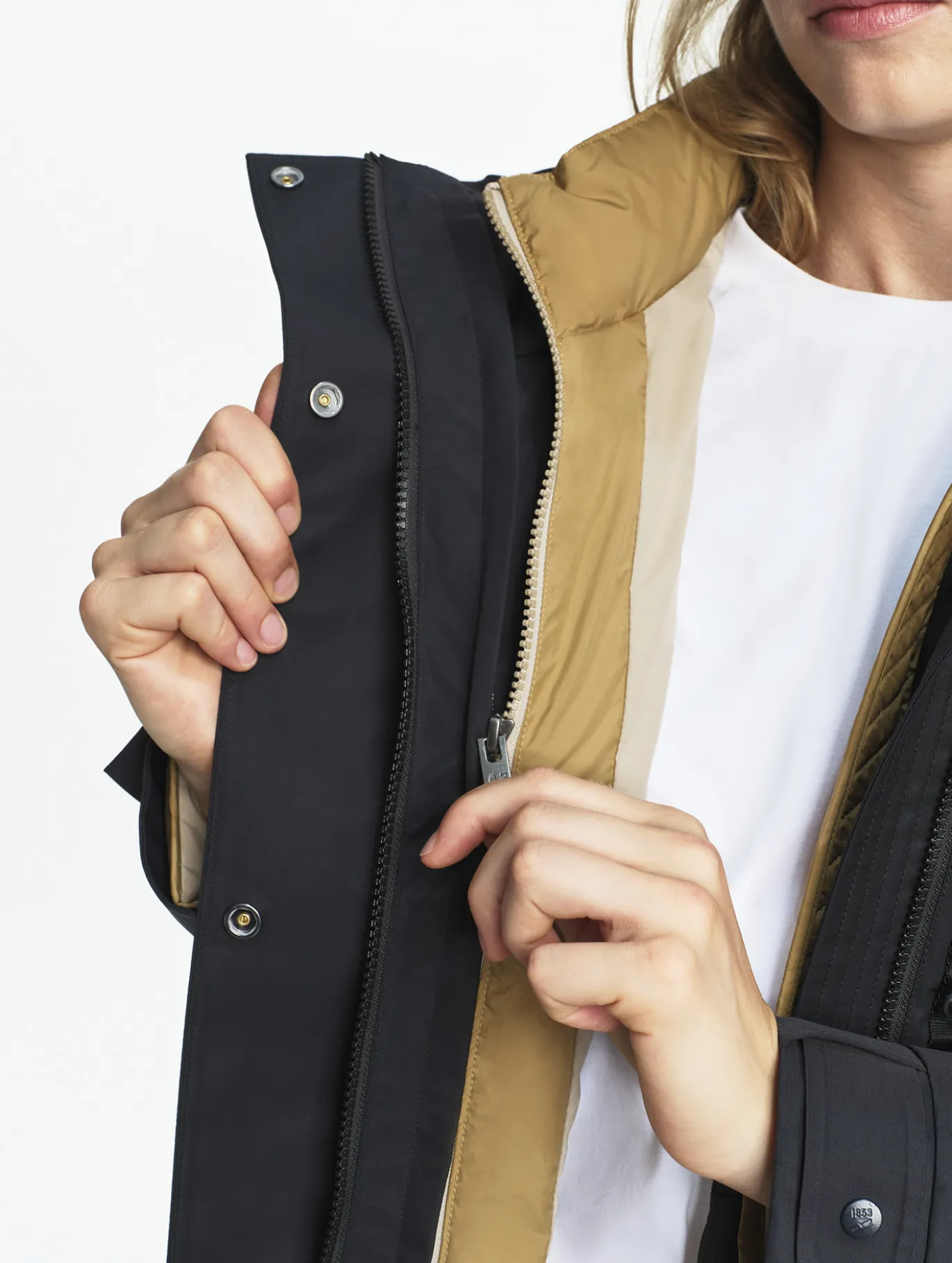 Parka MTD™ fishtail longue imperméable T-KIT™ - Noir