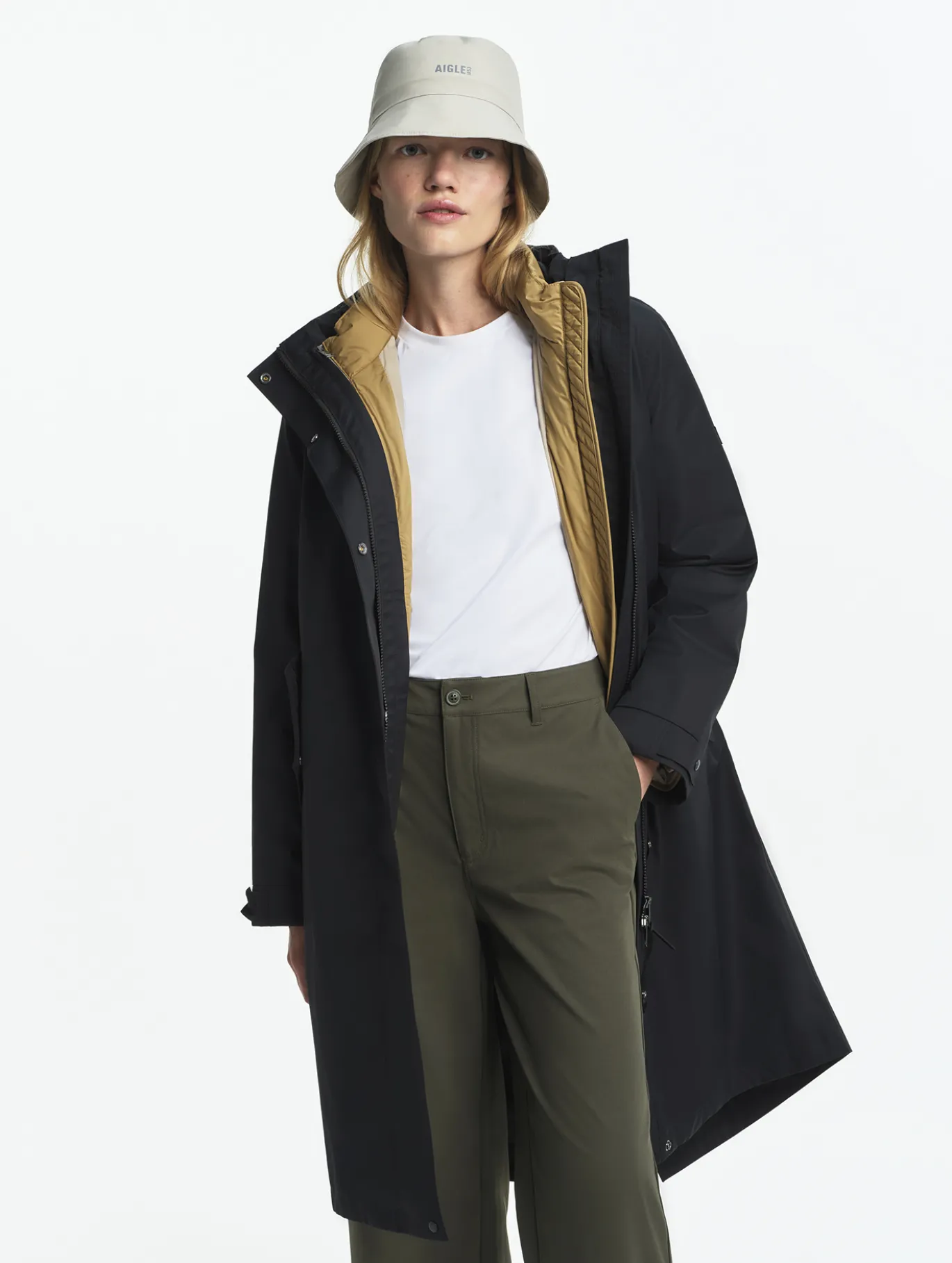 Parka MTD™ fishtail longue imperméable T-KIT™ - Noir