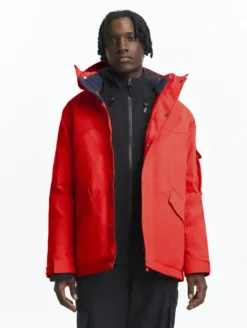 Parka MTD™ mi-longue Aigle COPELAND imperméable et chaude - Rouge