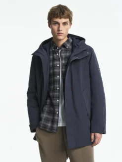 Parka MTD™ mi-longue avec capuche - Bleu