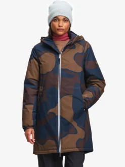 Parka Rainpack™ Warm 90 matelassée : coupe-vent imprimé mixte imperméable MTD™ et pliable - Bleu