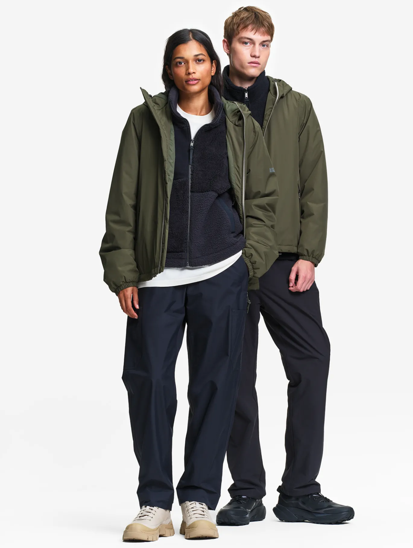 Parka Rainpack™ Warm 70 matelassée : coupe-vent mixte court imperméable MTD™ et pliable - Kaki