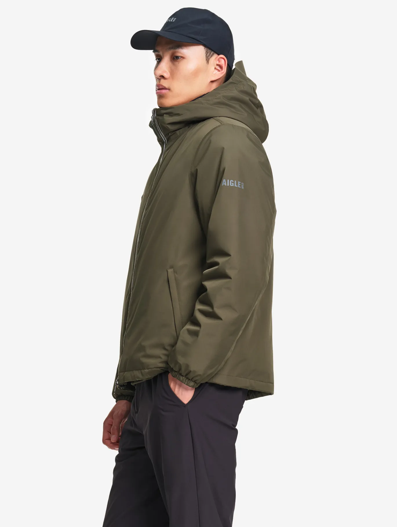 Parka Rainpack™ Warm 70 matelassée : coupe-vent mixte court imperméable MTD™ et pliable - Kaki