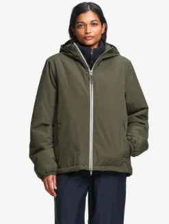 Parka Rainpack™ Warm 70 matelassée : coupe-vent mixte court imperméable MTD™ et pliable - Kaki