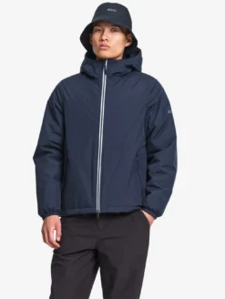 Parka Rainpack™ Warm 70 matelassée : coupe-vent mixte court imperméable MTD™ et pliable - Bleu