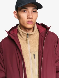 Parka Rainpack™ Warm 90 matelassée : coupe-vent mixte long imperméable MTD™ et pliable - Bordeaux