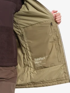 Parka Rainpack™ Warm 90 matelassée : coupe-vent mixte long imperméable MTD™ et pliable - Vert