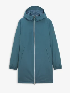 Parka Rainpack™ Warm 90 matelassée : coupe-vent mixte long imperméable MTD™ et pliable - Bleu