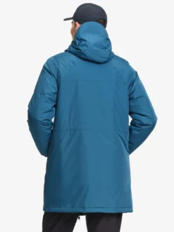 Parka Rainpack™ Warm 90 matelassée : coupe-vent mixte long imperméable MTD™ et pliable - Bleu