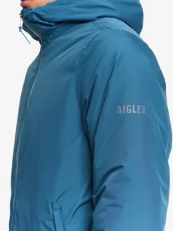 Parka Rainpack™ Warm 90 matelassée : coupe-vent mixte long imperméable MTD™ et pliable - Bleu