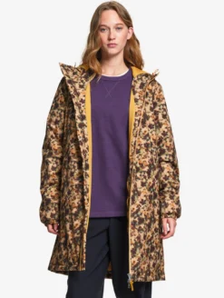 Parka Rainpack™ Warm 90 matelassée : coupe-vent imprimé mixte imperméable MTD™ et pliable - Jaune